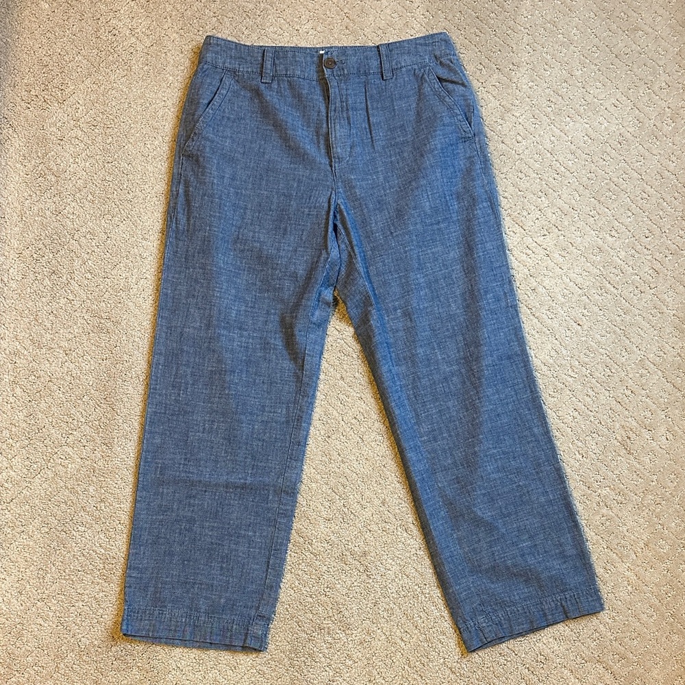 GAP Girlfriend Khakis Chambray Cropped Pants, Size 6